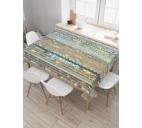 Прямоугольная скатерть JoyArty Космические небоскребы из сатена tc_3466_120x145