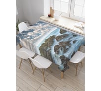 Прямоугольная скатерть JoyArty Облачные камни из сатена tc_2382_120x145