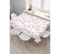 Прямоугольная скатерть JoyArty Нежные цветы из сатена tc_50094_120x145