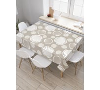 Прямоугольная скатерть JoyArty Парад ракушек из сатена tc_2891_120x145