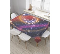 Прямоугольная скатерть JoyArty кОСМИЧЕСКИЕ КОЛЬЦА из сатена tc_32805_120x145