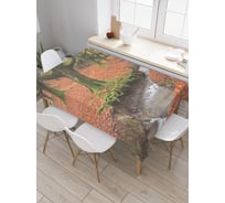 Прямоугольная скатерть JoyArty Лесная влага из сатена tc_9346_120x145