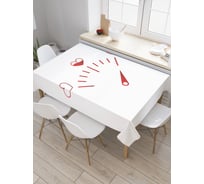 Прямоугольная скатерть JoyArty Любовная шкала из сатена tc_22376_120x145