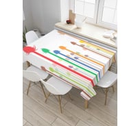 Прямоугольная скатерть JoyArty Красочный чертополох из сатена tc_4387_120x145