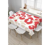 Прямоугольная скатерть JoyArty Красный леопард из сатена tc_5219_120x145