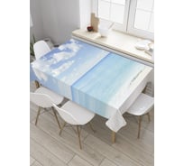 Прямоугольная скатерть JoyArty Лазурный берег из сатена tc_28376_120x145