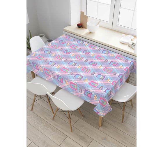 Прямоугольная скатерть JoyArty Парижские ряды из сатена tc_8505_120x145 1