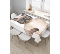 Прямоугольная скатерть JoyArty Кот юморист из сатена tc_78569_120x145