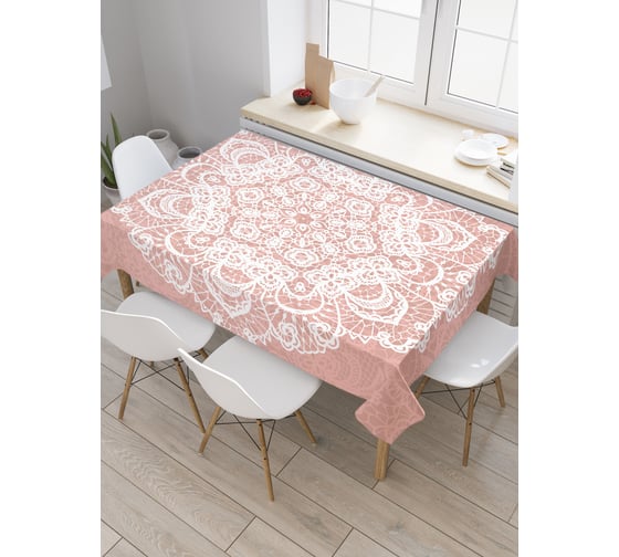 Прямоугольная скатерть JoyArty Кружевная мандала из сатена tc_30250_120x145 1