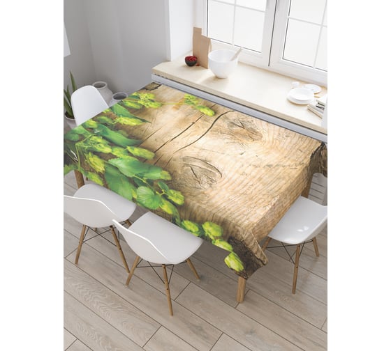 Прямоугольная скатерть JoyArty Лиана на деревянной стене из сатена tc_38875_120x145 1