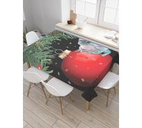 Прямоугольная скатерть JoyArty Новогодняя лягушка из сатена tc_5749_120x145