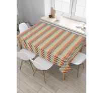 Прямоугольная скатерть JoyArty Мелкие зигзаги из сатена tc_28711_120x145