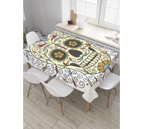 Прямоугольная скатерть JoyArty Орнаментальный череп из сатена tc_35940_120x145