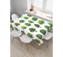 Прямоугольная скатерть JoyArty Лиственные деревья из сатена tc_29007_120x145
