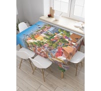 Прямоугольная скатерть JoyArty Крыши старого города из сатена tc_29706_120x145