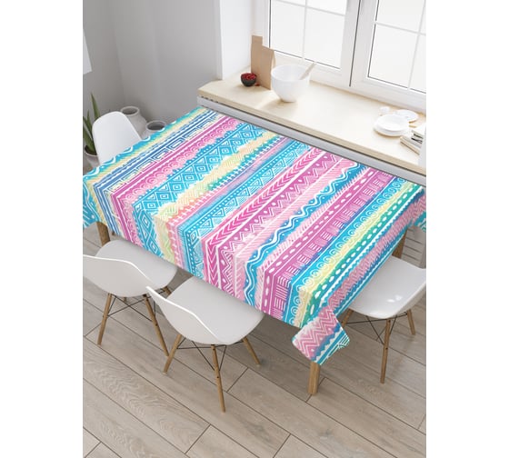 Прямоугольная скатерть JoyArty Миражные линии из сатена tc_26714_120x145 1