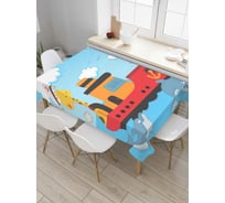 Прямоугольная скатерть JoyArty Корабль жирафа из сатена tc_7245_120x145