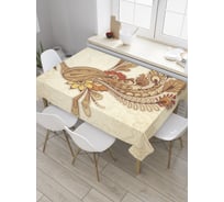 Прямоугольная скатерть JoyArty Мифический павлин из сатена tc_27744_120x145