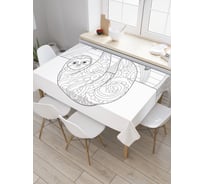 Прямоугольная скатерть JoyArty Нежный ленивец из сатена tc_37853_120x145