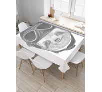 Прямоугольная скатерть JoyArty Ленивец-пилот из сатена tc_37850_120x145