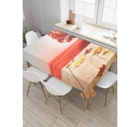 Прямоугольная скатерть JoyArty Красная долина из сатена tc_6515_120x145