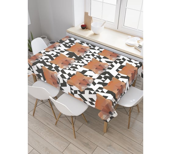 Прямоугольная скатерть JoyArty Лисья мордочка из сатена tc_29431_120x145 1