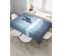 Прямоугольная скатерть JoyArty Космический ангел из сатена tc_31383_120x145