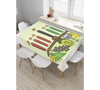 Прямоугольная скатерть JoyArty Обеденные свечи из сатена tc_5871_120x145