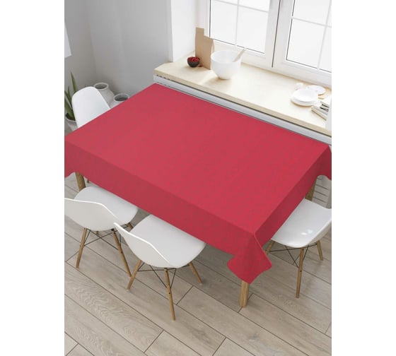 Прямоугольная скатерть JoyArty Клетчатые сердца из сатена tc_210716_120x145 1