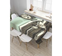 Прямоугольная скатерть JoyArty Красота ретро автомобилей из сатена tc_9676_120x145