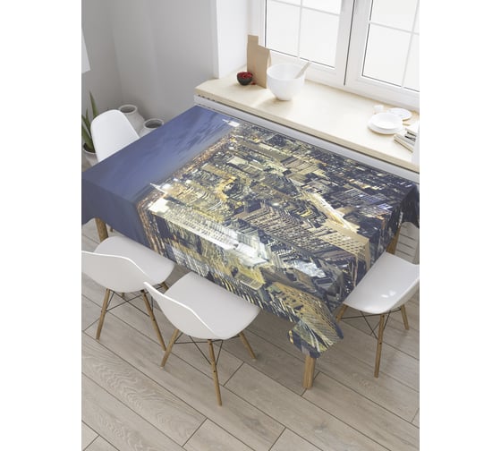 Прямоугольная скатерть JoyArty Незабываемый Нью Йорк из сатена tc_31625_120x145 1
