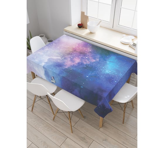 Прямоугольная скатерть JoyArty Космические бабочки из сатена tc_3852_120x145 1