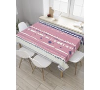 Прямоугольная скатерть JoyArty Мазки этноса из сатена tc_35311_120x145