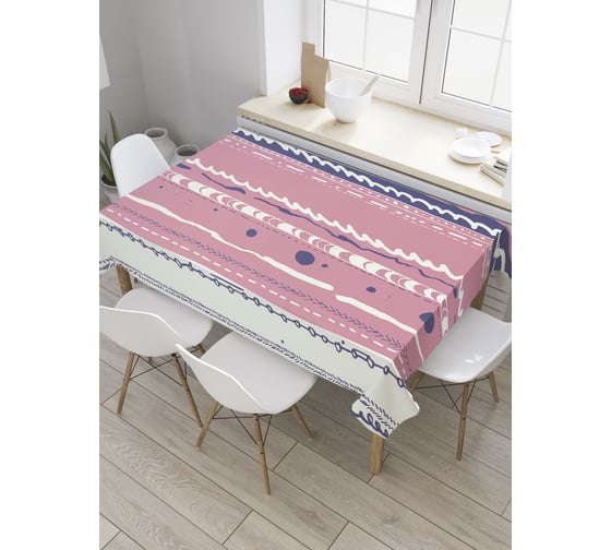 Прямоугольная скатерть JoyArty Мазки этноса из сатена tc_35311_120x145 1