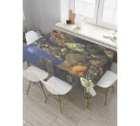 Прямоугольная скатерть JoyArty Коралловый лабиринт из сатена tc_9245_120x145