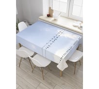 Прямоугольная скатерть JoyArty Ласточки на проводах из сатена tc_31654_120x145
