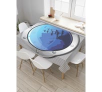 Прямоугольная скатерть JoyArty Корабль после крушения из сатена tc_7099_120x145