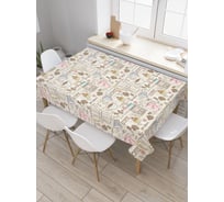 Прямоугольная скатерть JoyArty Кофейная атмосфера из сатена tc_29927_120x145