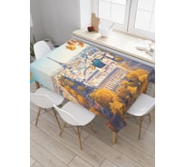 Прямоугольная скатерть JoyArty Осень в Париже из сатена tc_37670_120x145