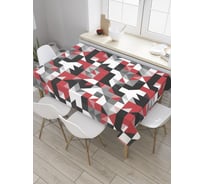 Прямоугольная скатерть JoyArty Одинокие цветы из сатена tc_33458_120x145