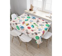 Прямоугольная скатерть JoyArty Космическая радость из сатена tc_9875_120x145