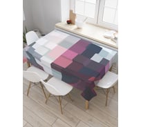 Прямоугольная скатерть JoyArty Объемный шар из квадратов из сатена tc_31016_120x145