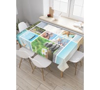 Прямоугольная скатерть JoyArty Летние дары из сатена tc_19045_120x145