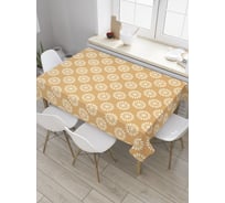 Прямоугольная скатерть JoyArty Лепестковые цветы из сатена tc_28683_120x145