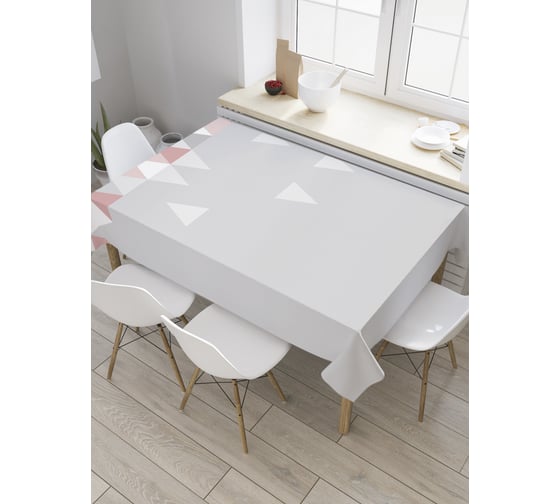 Прямоугольная скатерть JoyArty Падение треугольников из сатена tc_34052_120x145 1