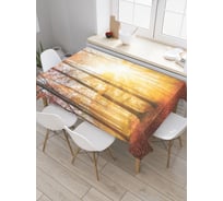 Прямоугольная скатерть JoyArty Лесное солнце из сатена tc_19309_120x145