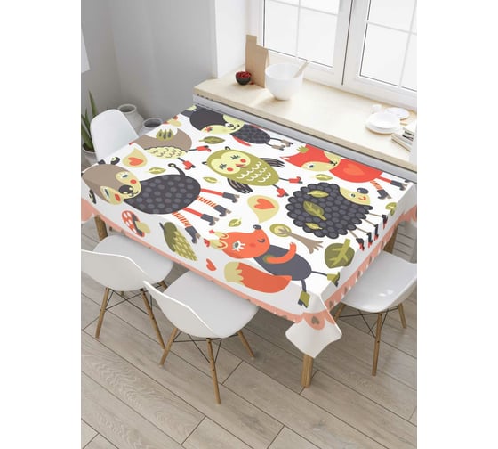 Прямоугольная скатерть JoyArty Лесной праздник из сатена tc_6476_120x145 1