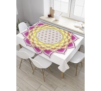 Прямоугольная скатерть JoyArty Лотос тысячи лепестков из сатена tc_35467_120x145