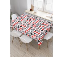 Прямоугольная скатерть JoyArty Лабиринты из кругов из сатена tc_28419_120x145