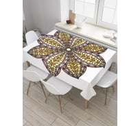 Прямоугольная скатерть JoyArty Мандала коломбина из сатена tc_28563_120x145